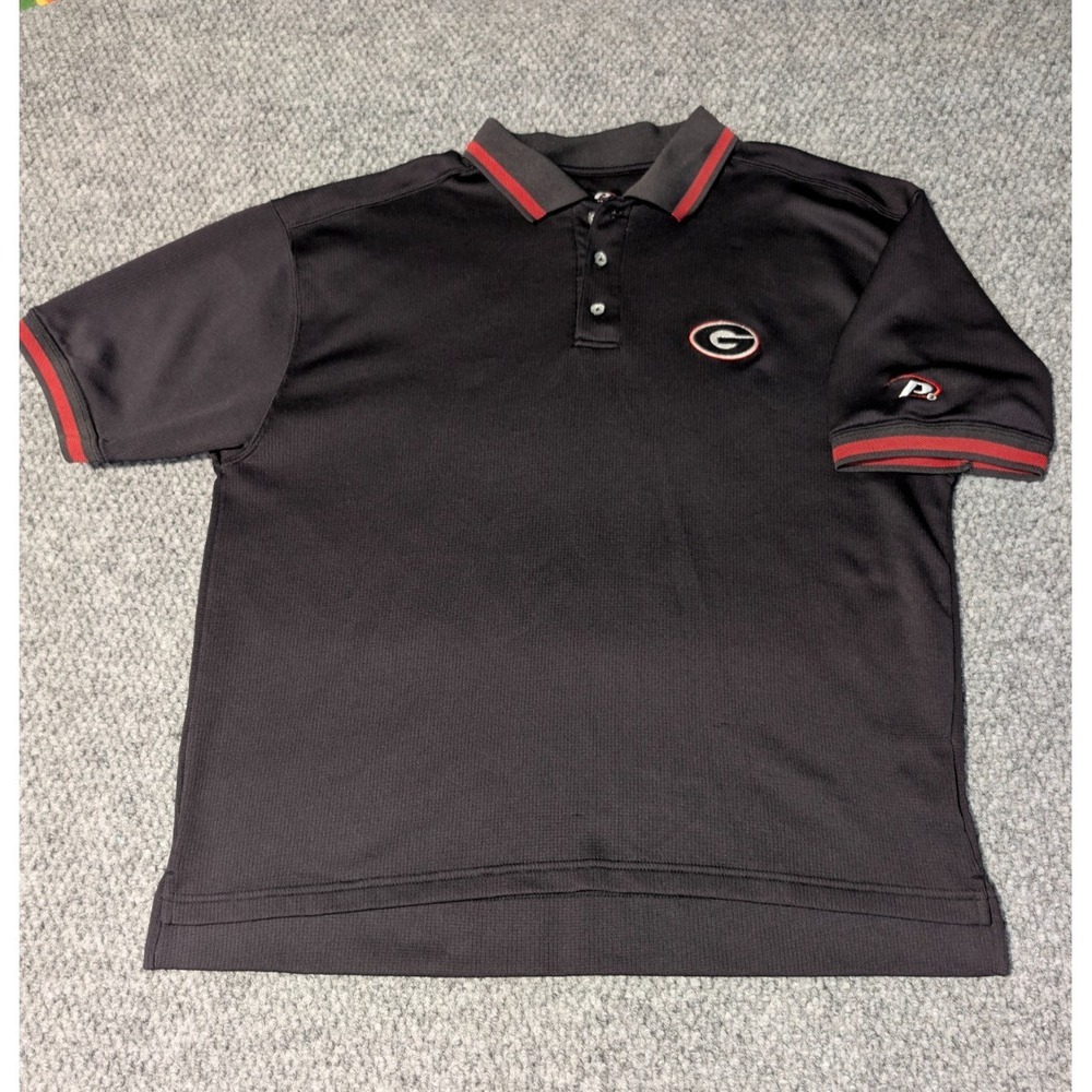 Pro-Player Geogia Bulldogs Men's Black Polo Shirt Size XL‎